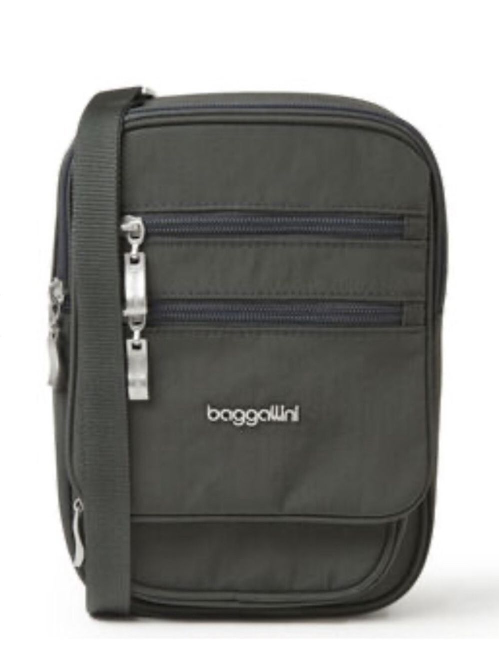 Baggallini RFID Journey Crossbody Bag in Charcoal Gray